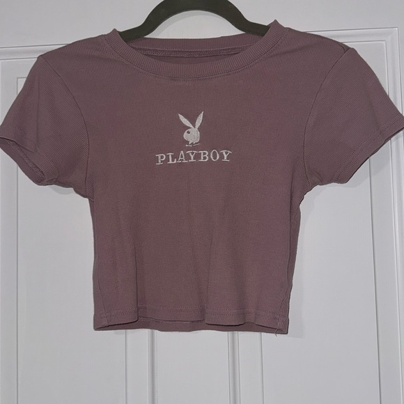 NWOT Playboy Embroidered Crop Top - Picture 1 of 4